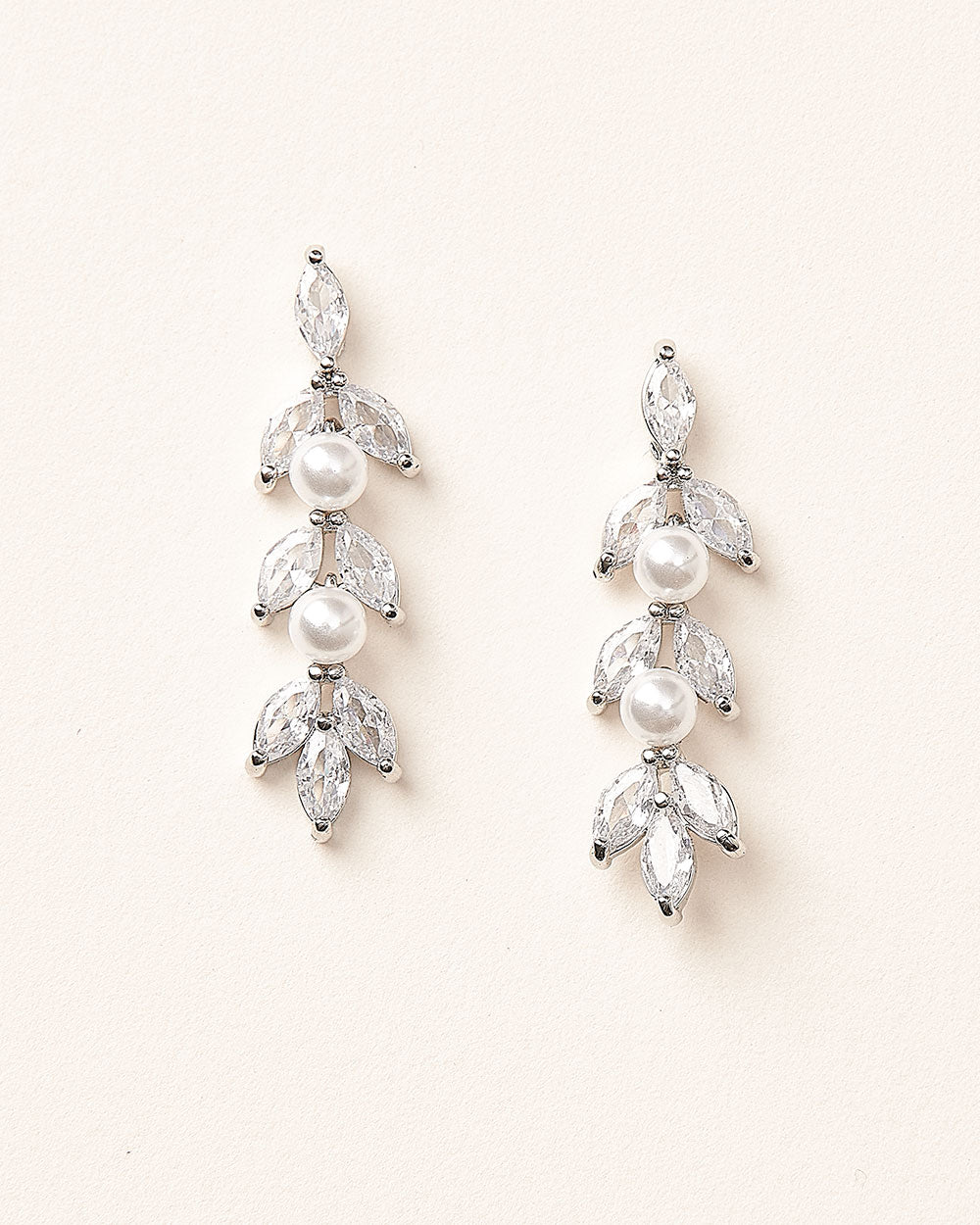 Pearl Dangle Wedding Earrings
