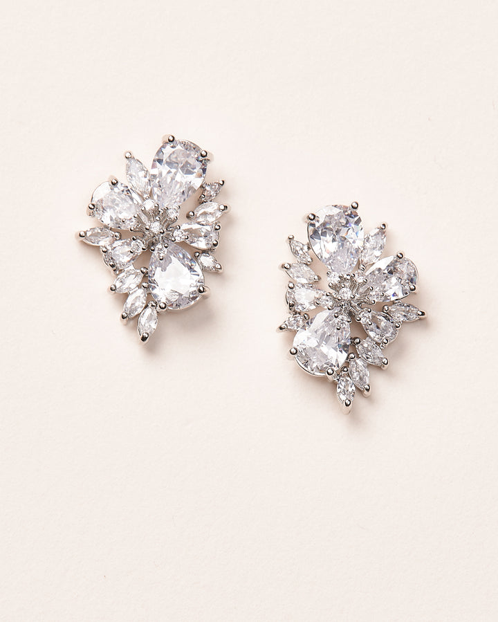 Cubic Zirconia Stud Earrings for Wedding