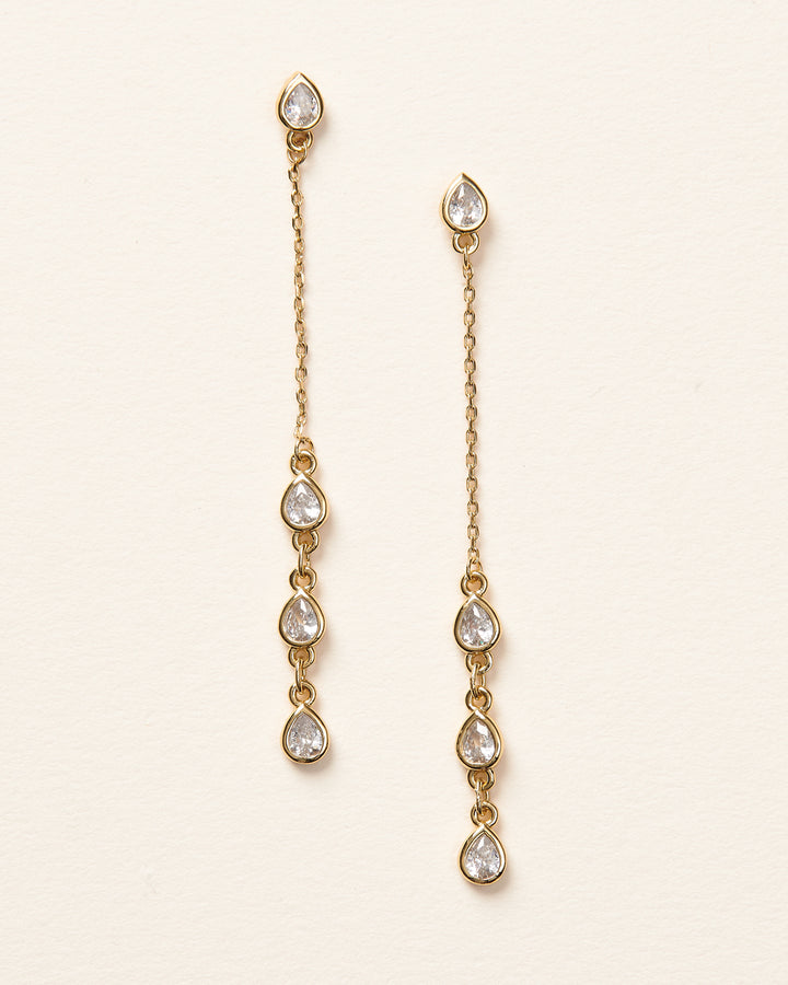 Gold Dangle Earrings Thin