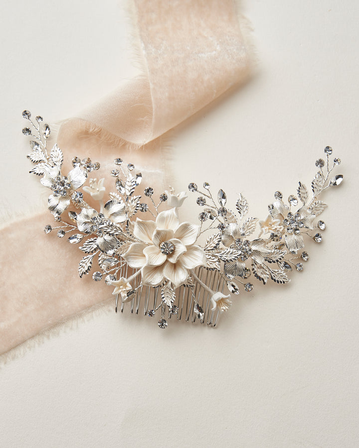 Floral Bridal Hair Comb