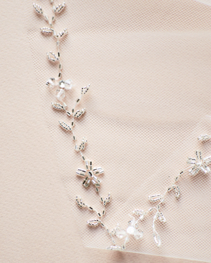 Floral Vine & Leaf Veil