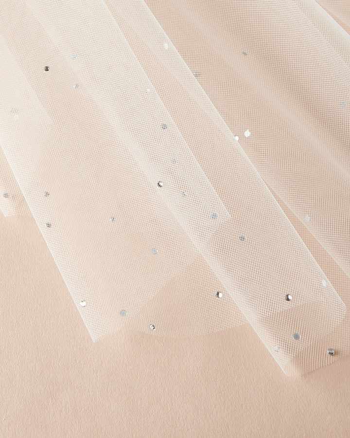 rhinestone edge veil