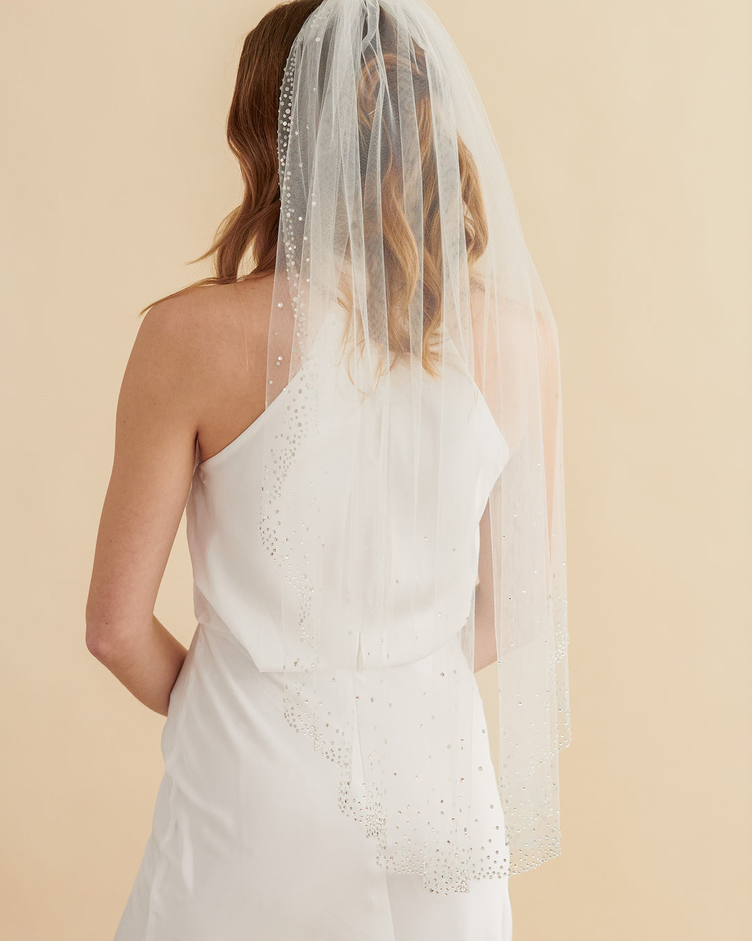 Beaded Fingertip Veil