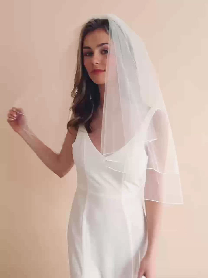 2 Layer Pencil Edge Veil