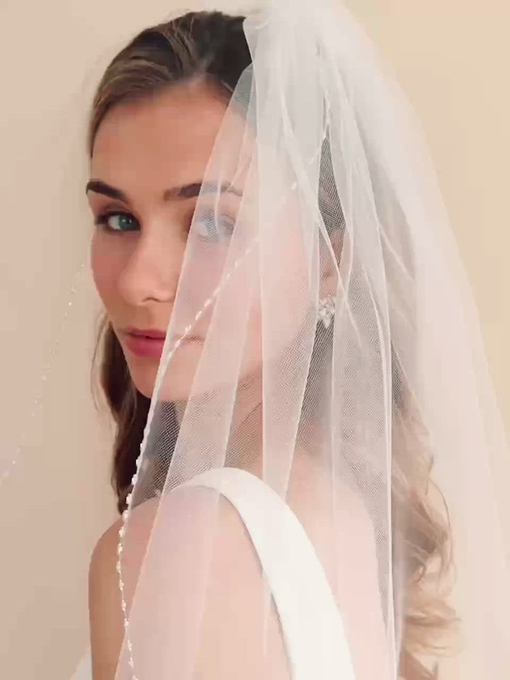 Clara Delicate Beaded Veil