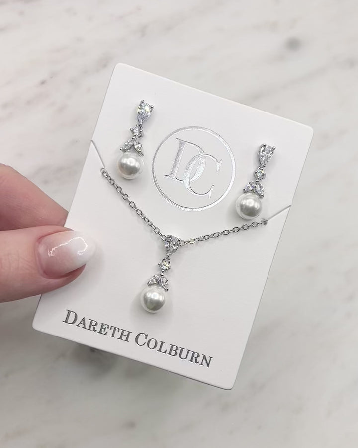 Kelsey Pearl Drop Bridesmaid Jewelry Set