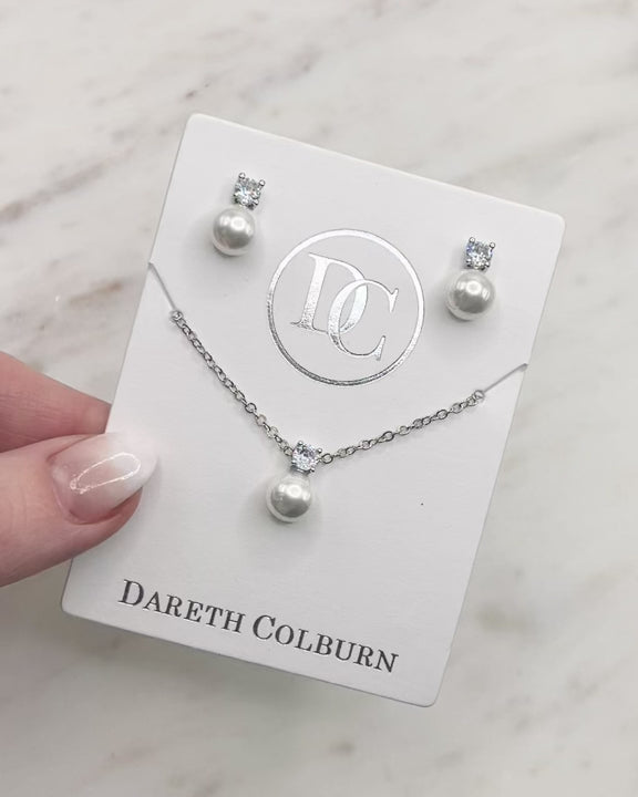 Justine Pearl Bridesmaid Jewelry Set