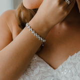 Wedding Bracelet with Pearls & Crystals