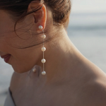 Pearl strand dangle earrings