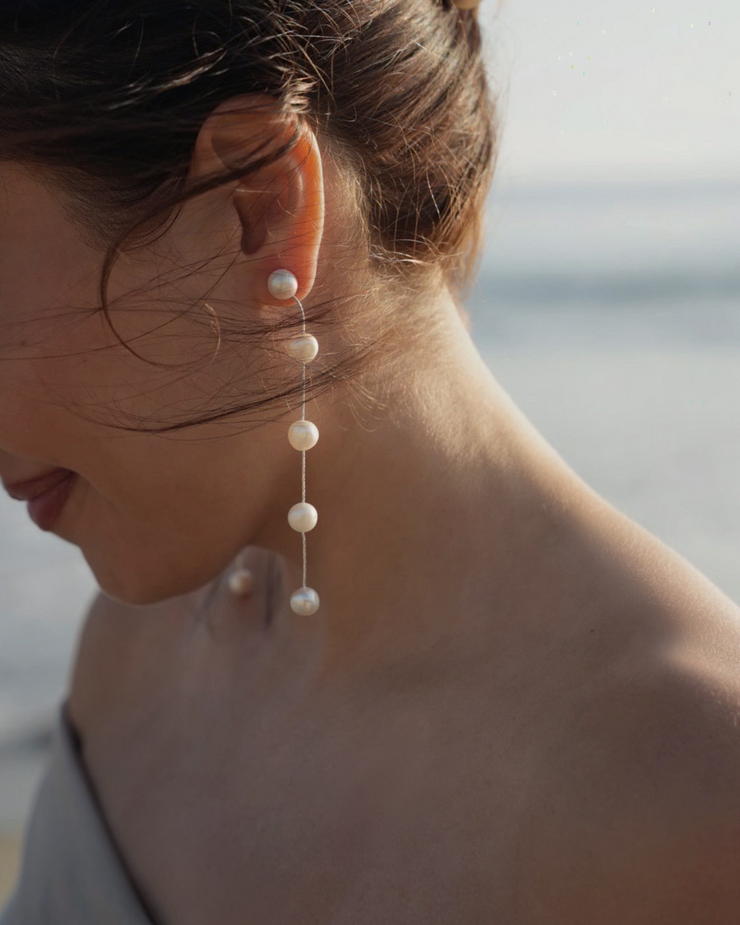 Krista Pearl Dangle Earrings Shop Bridal Jewelry Dareth Colburn