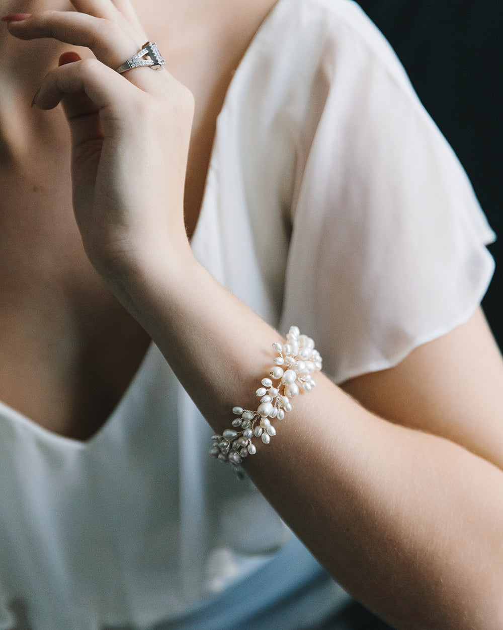 Bridal Bracelet with pearls