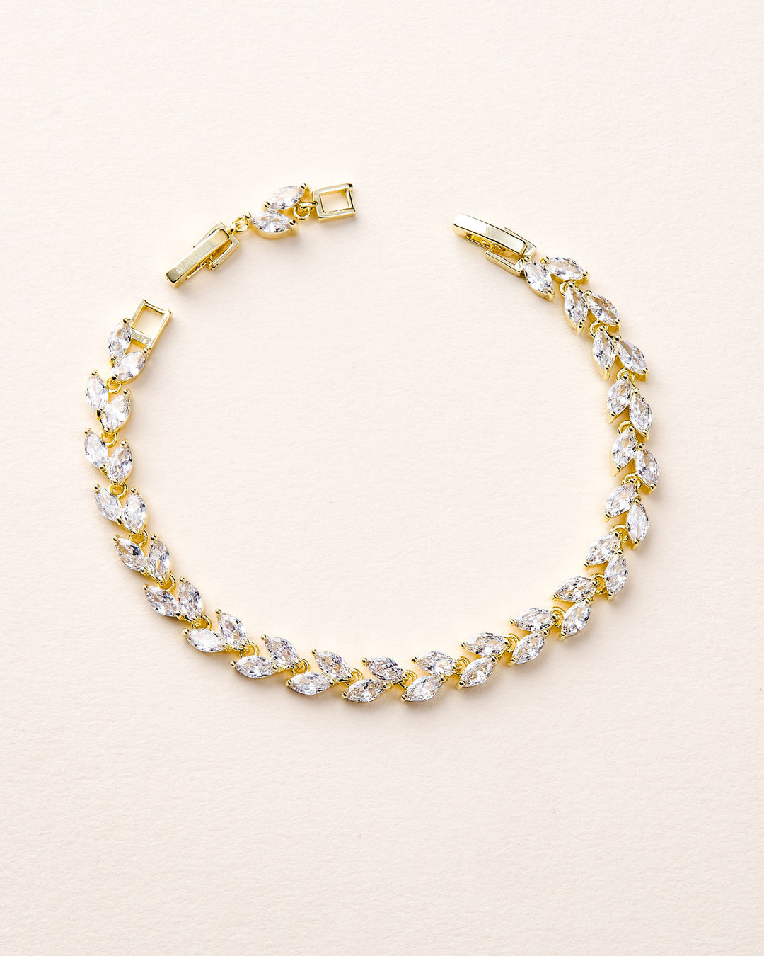 Gold bracelet with Cubic Zirconia