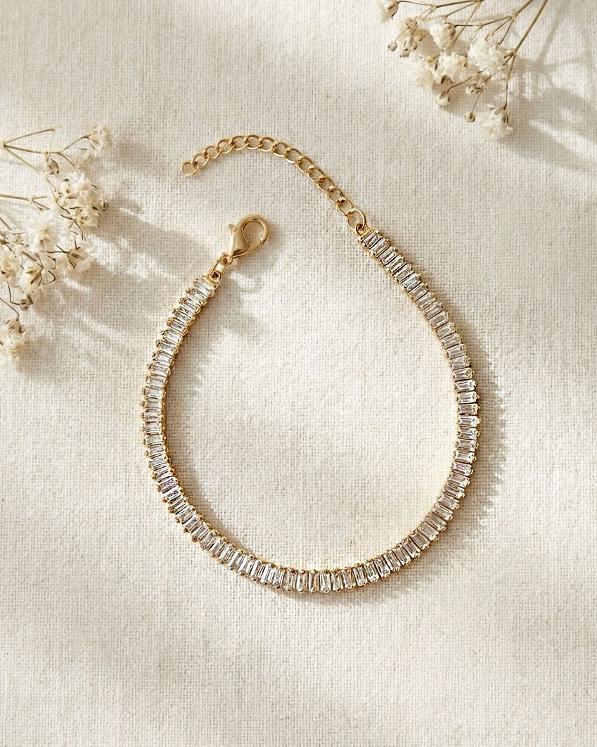 Gold Tennis Bracelet for Brides