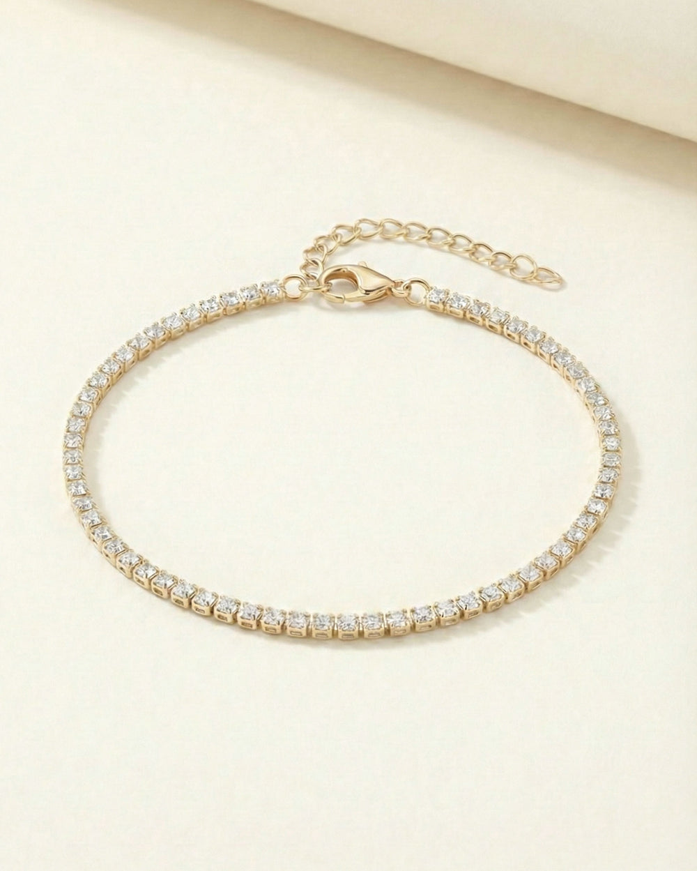 Gold CZ Bracelet for Brides
