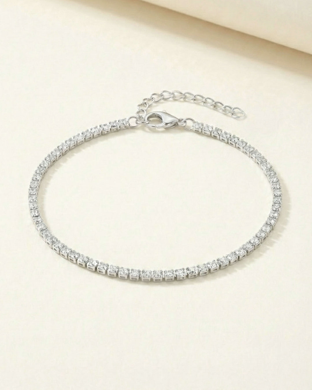 Dainty Silver CZ Bracelet