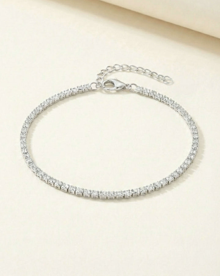 Dainty Silver CZ Bracelet