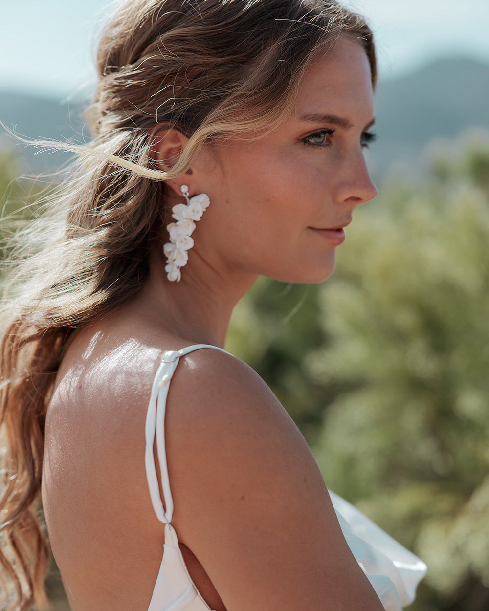 Statement Earring with Flowers