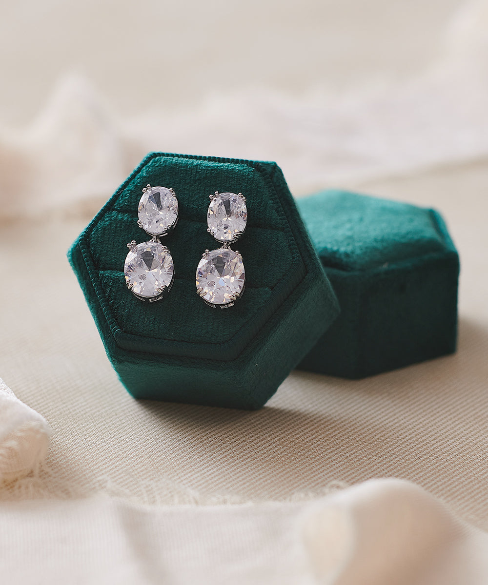 Bold CZ Dangle Earrings
