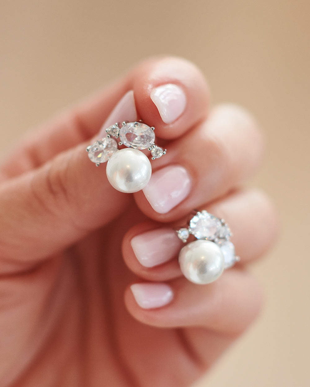 Pearl Wedding Studs