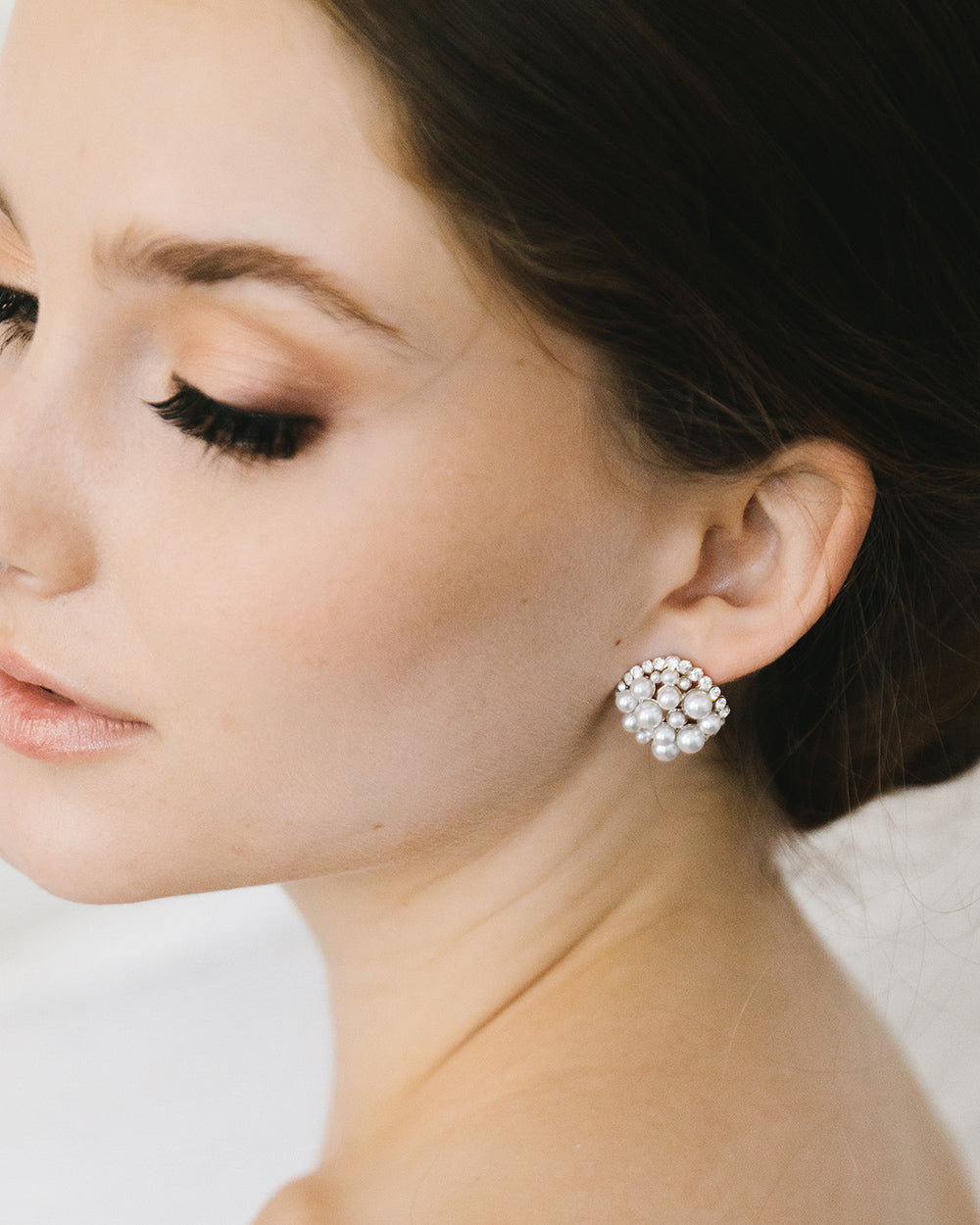 Bridal Pearl Stud Earrings