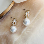 Gold Pearl Earrings