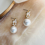 Gold Pearl Earrings
