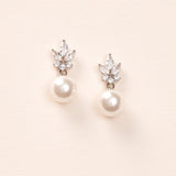 Pearl Bridal Dangle Earrings