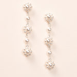 Silver Pearl Dangle Earrings