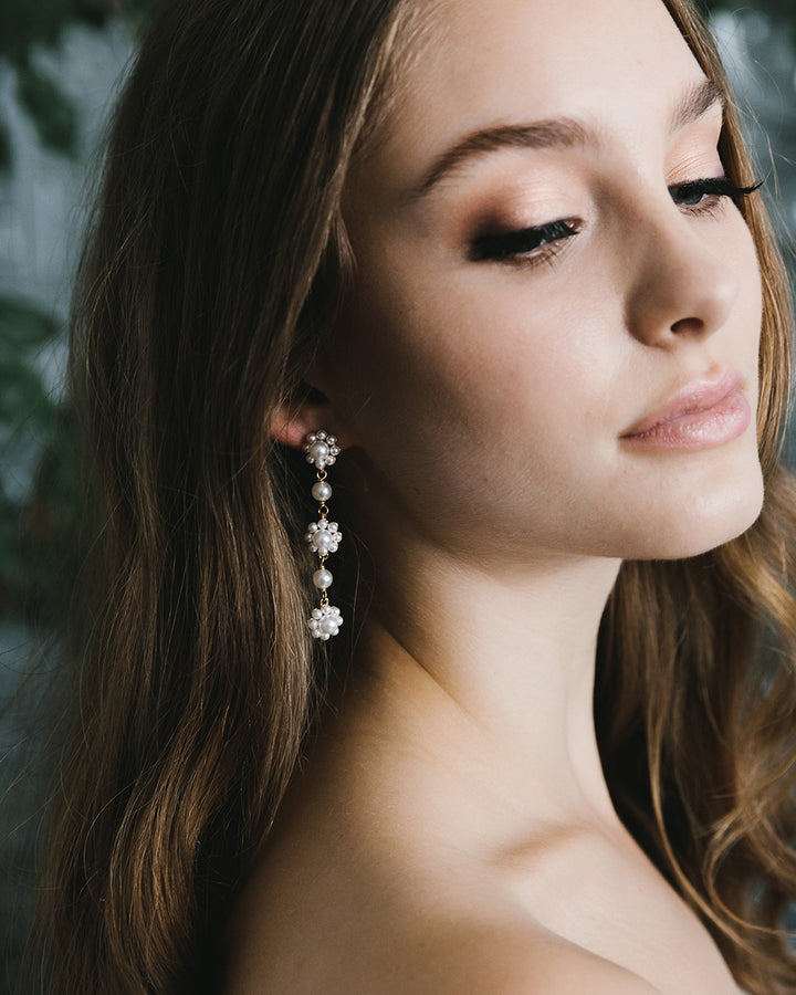 Pearl Dangle Earrings for Bride