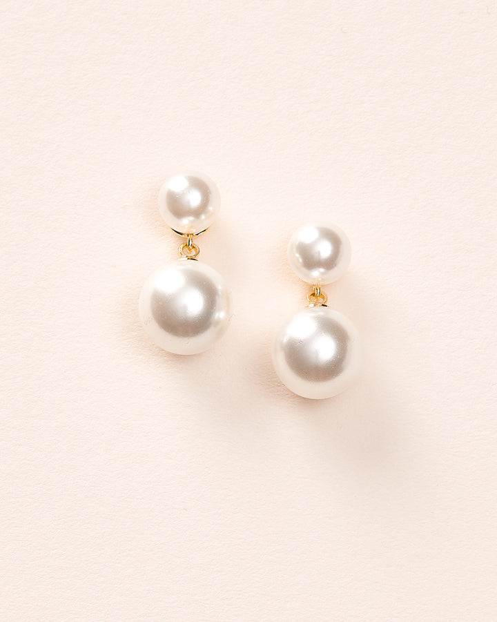 Chunky Pearl Wedding Earrings