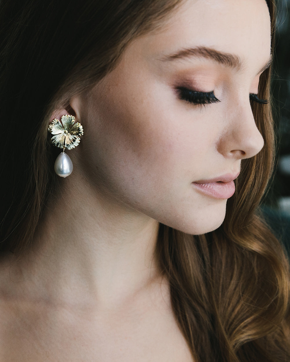 Pearl Flower Earrings for Bride