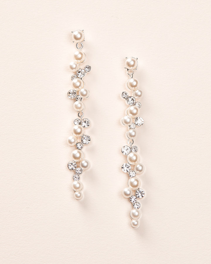 Pearl Wedding Dangle Earrings