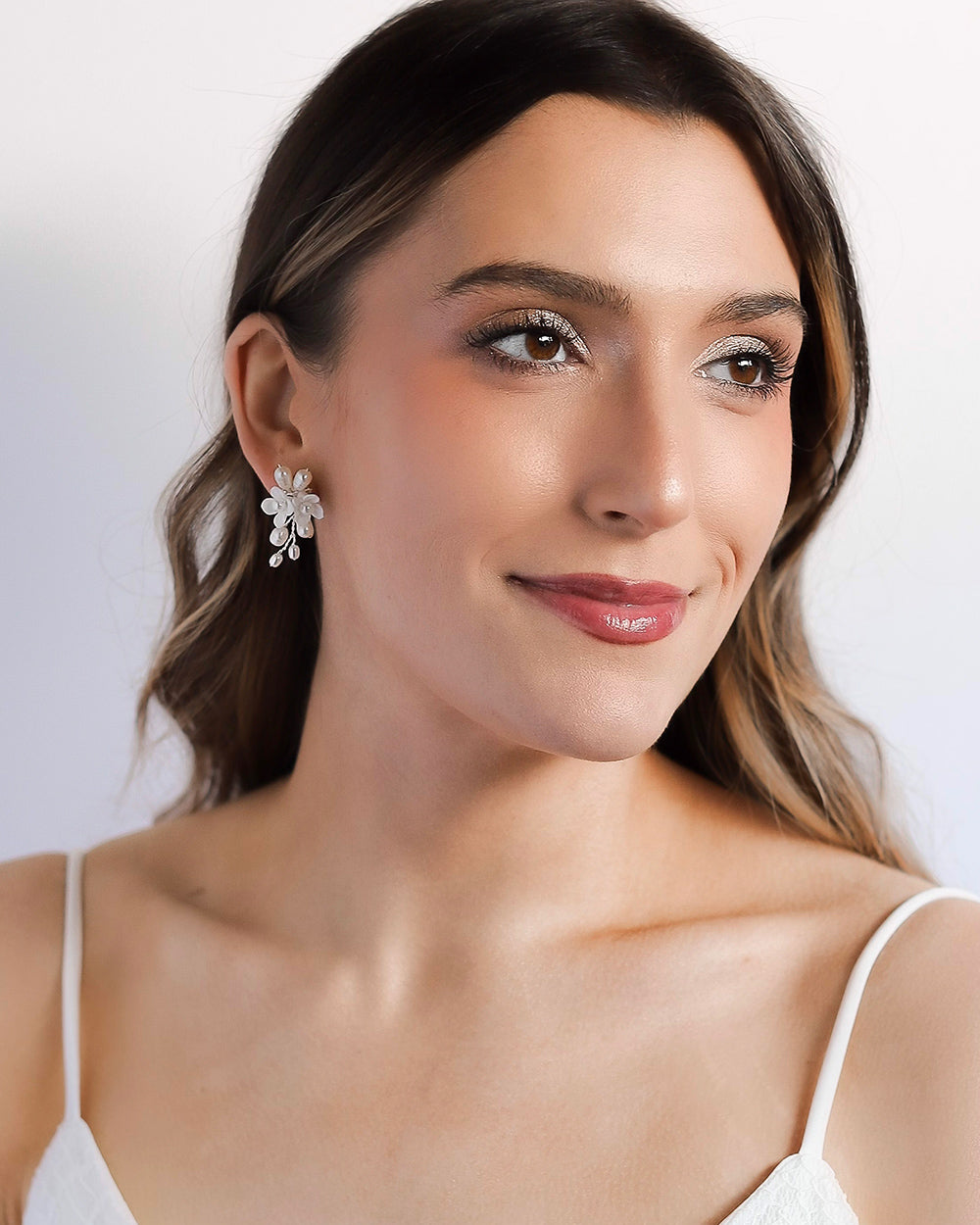 Wedding Earrings Dangle with Pearls