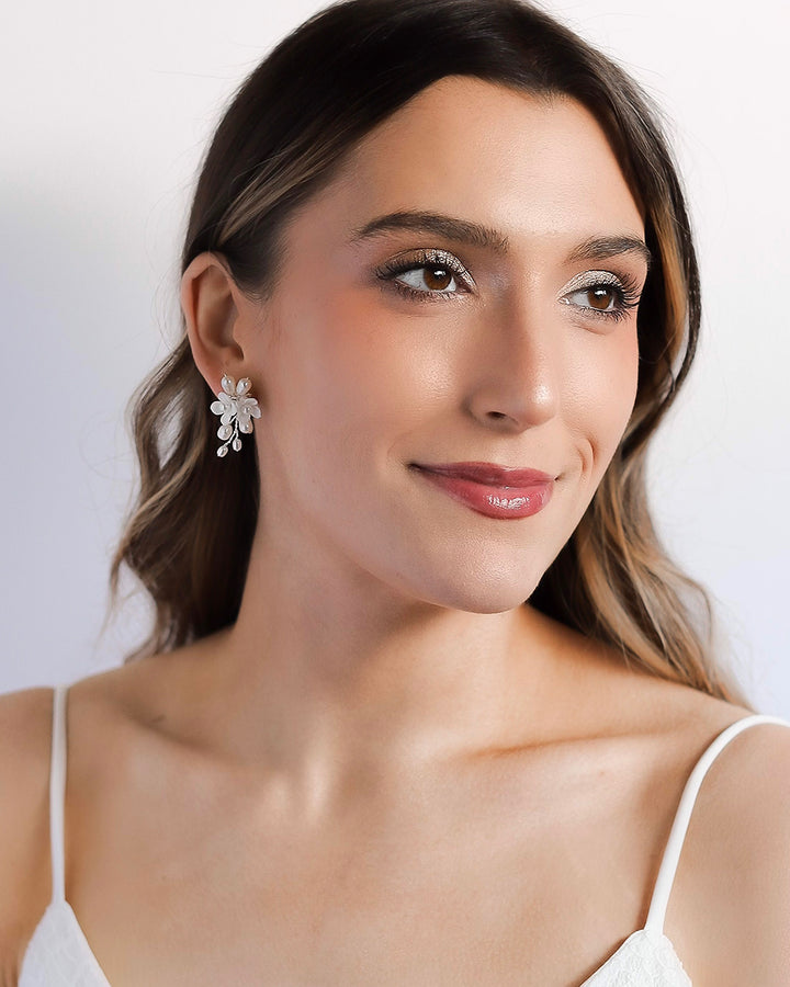 Wedding Earrings Dangle with Pearls