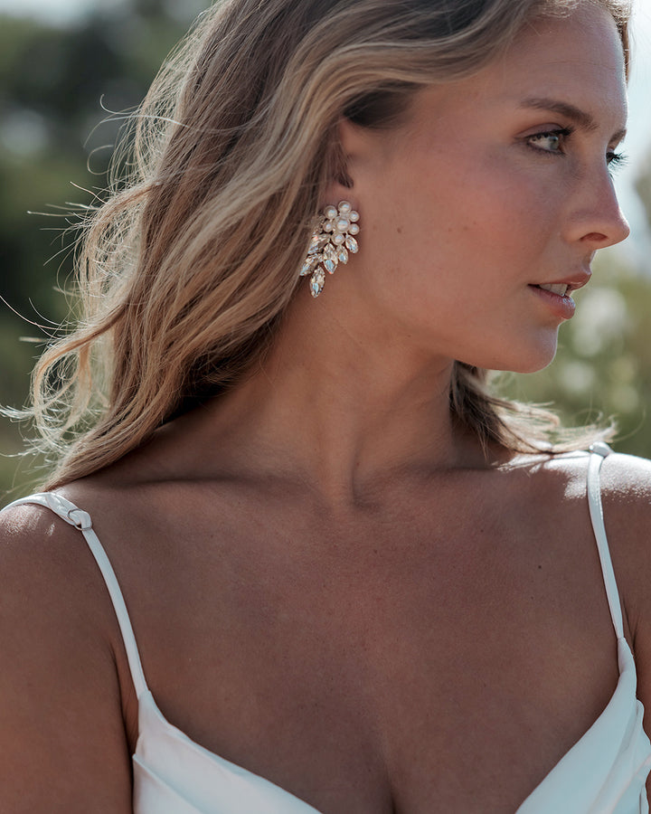 Statement Earrings with Pearls