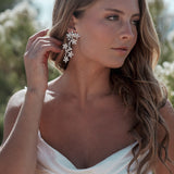 Floral Wedding Earrings Large