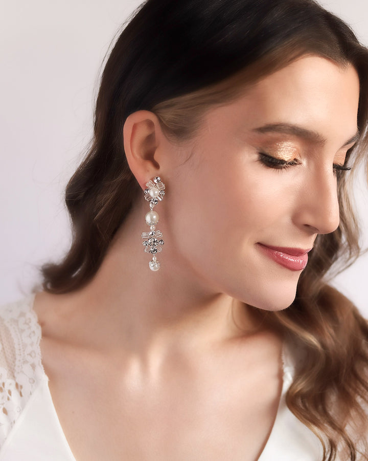 Pearl Dangle Earrings for Bride