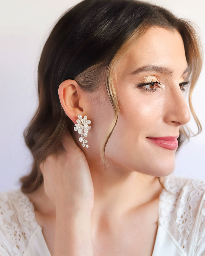 Pearl Floral Earrings