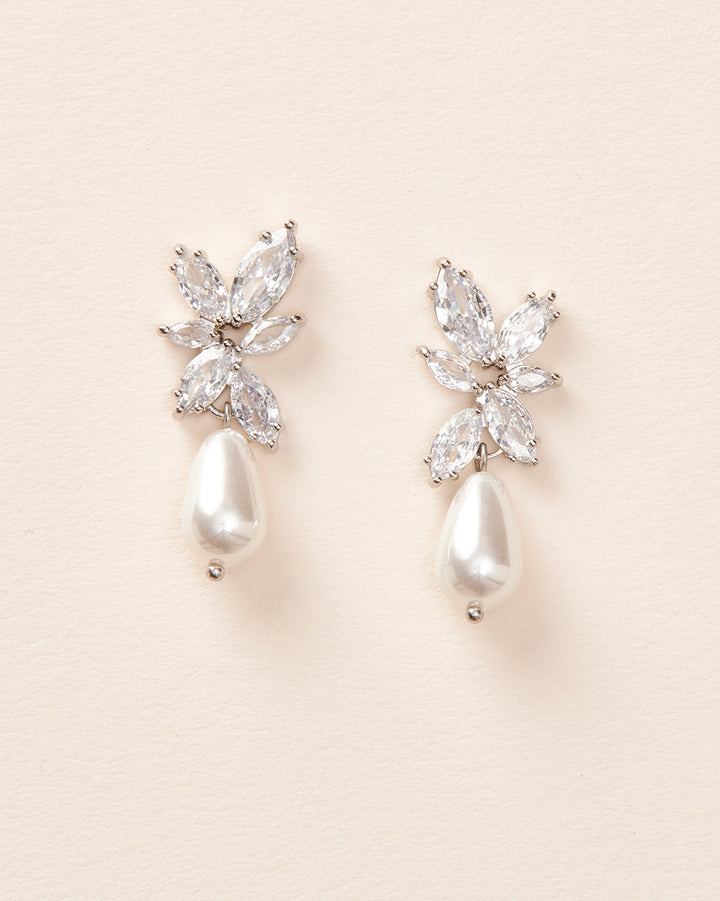 Pearl CZ Earrings