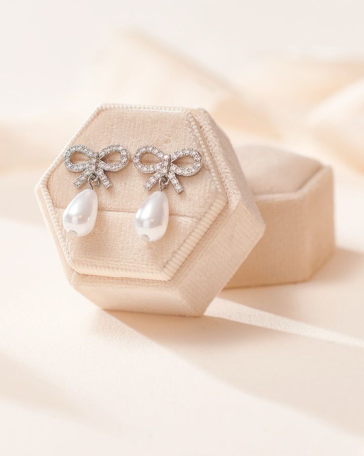 Wedding Earrings with Bow