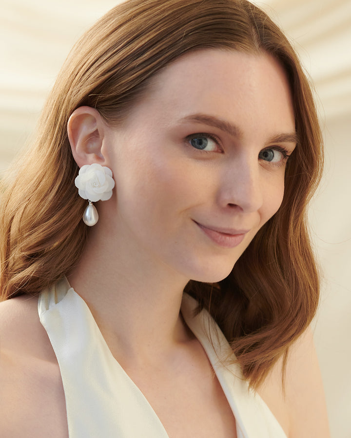 Pearl Flower Earrings