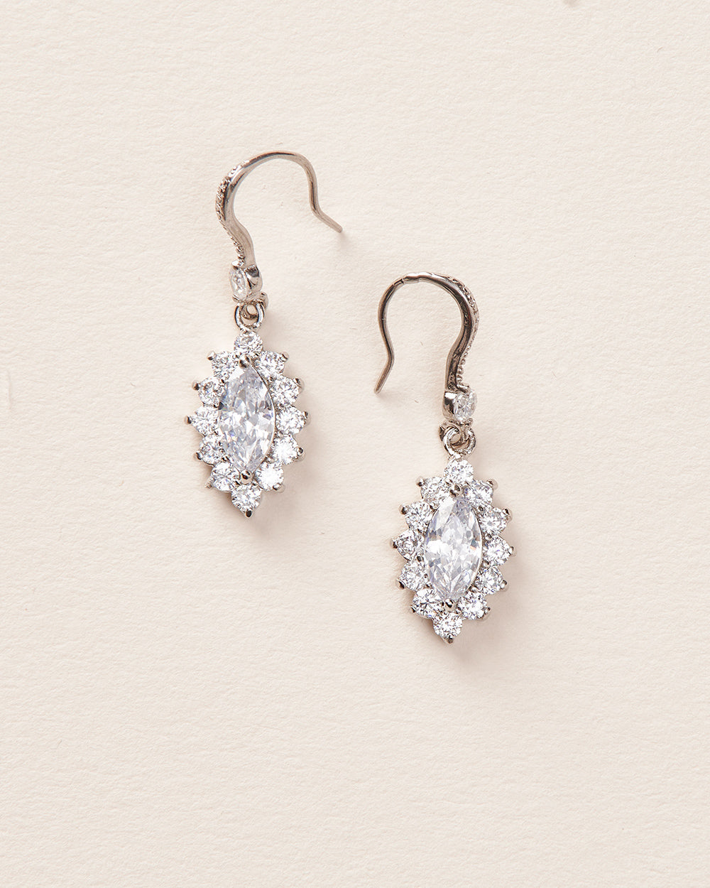 CZ Dangle Wedding Earrings