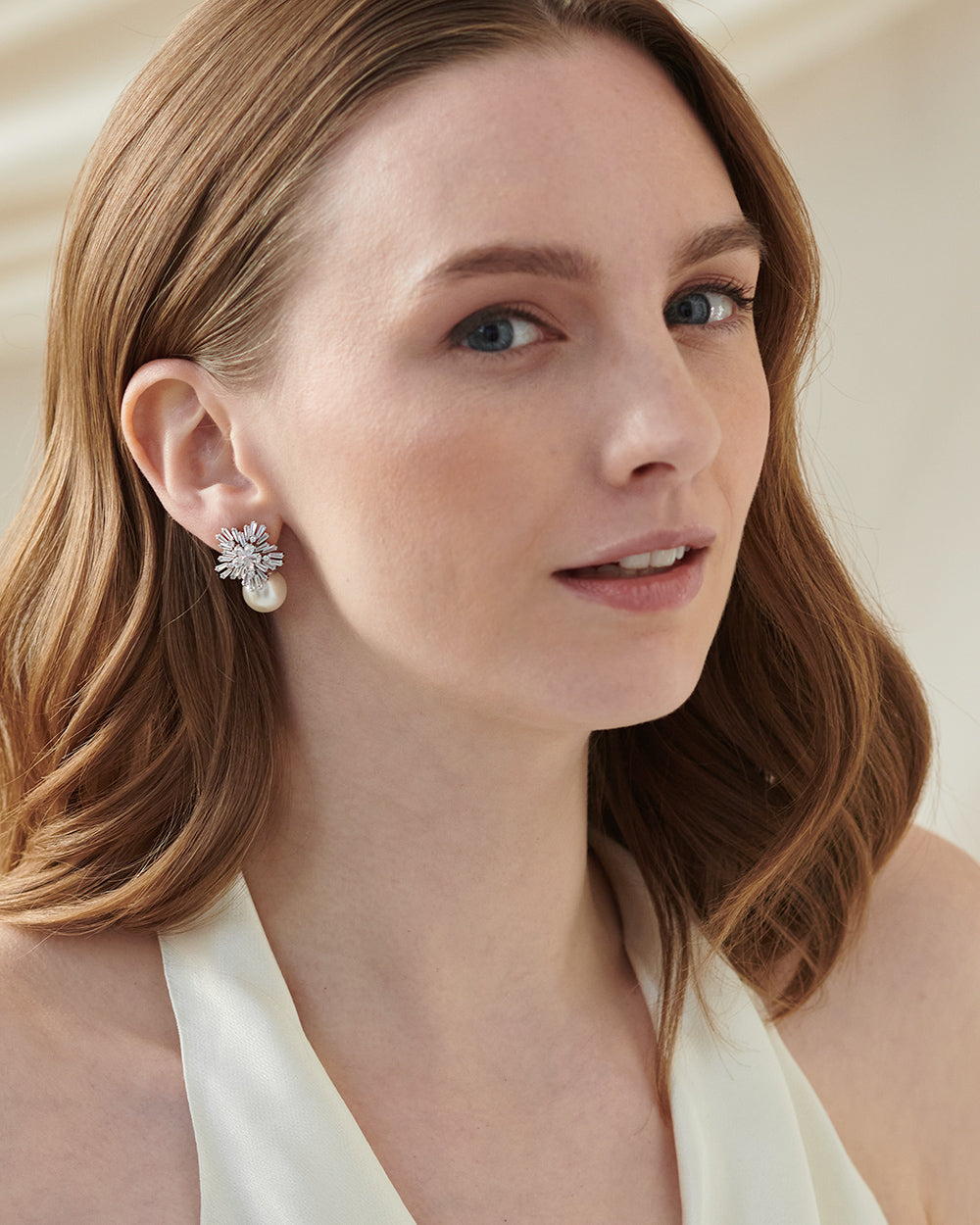 Bridal Pearl Stud Earrings