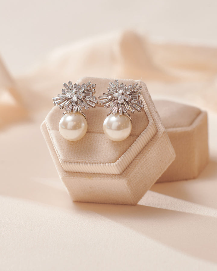 Wedding Earrings with Pearls