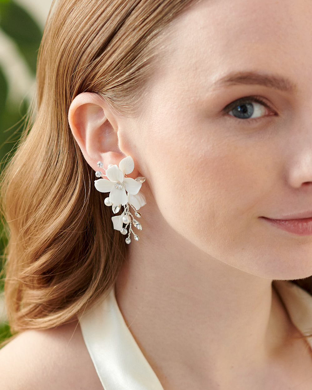 Floral Bridal Earrings 