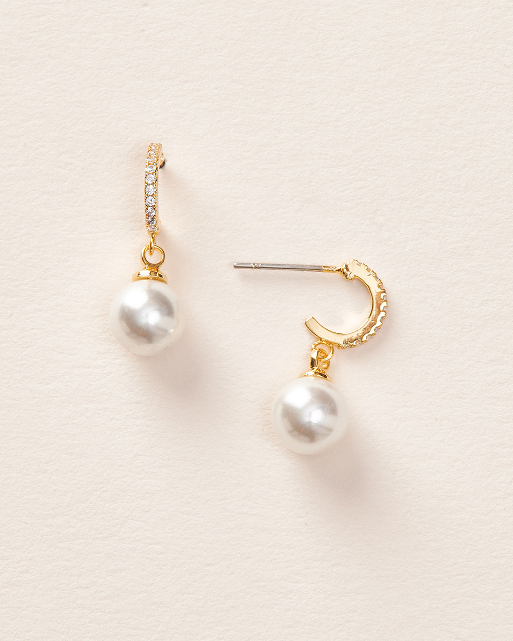 Gold Pearl Earrings