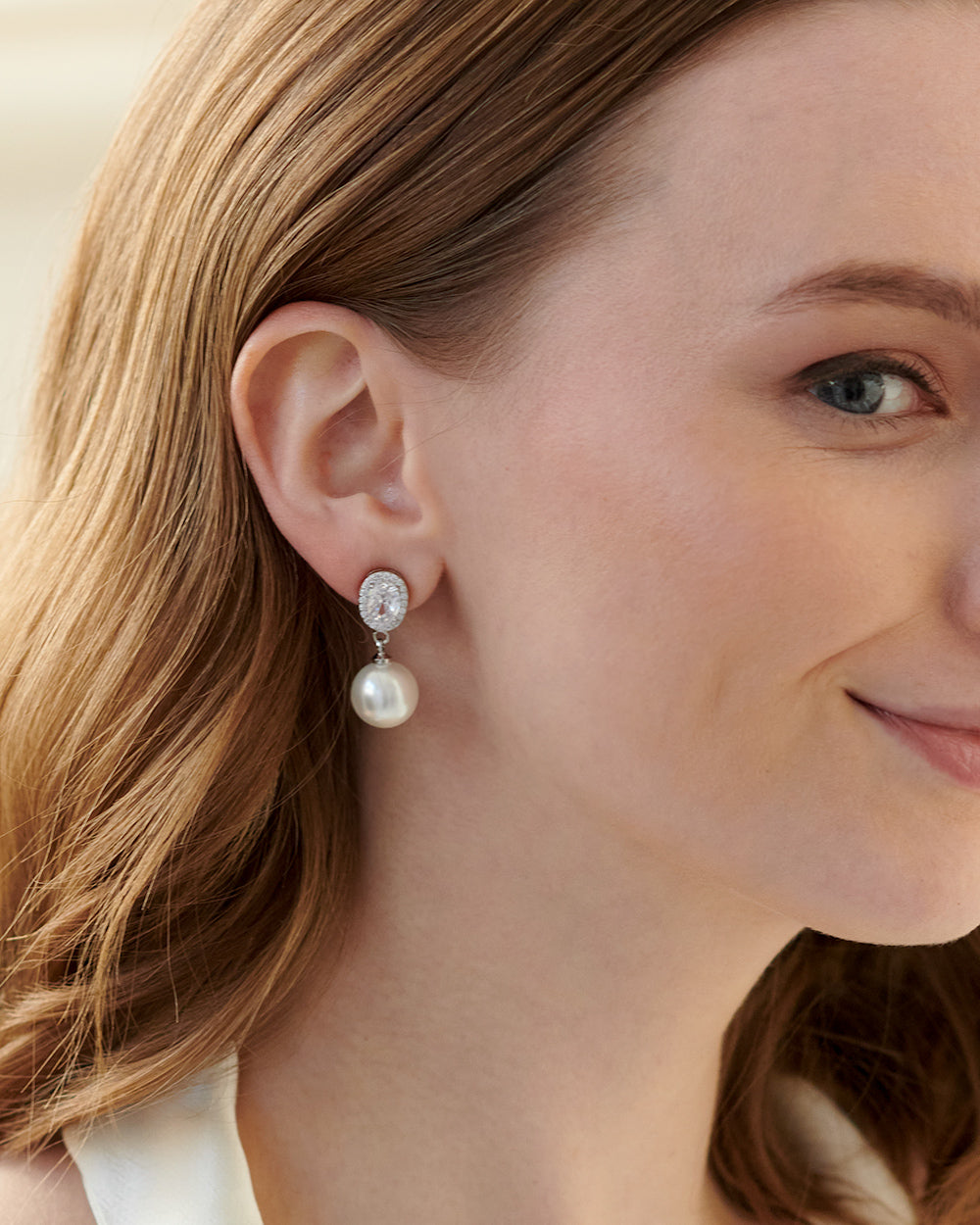 Pearl Dangle Wedding Earrings