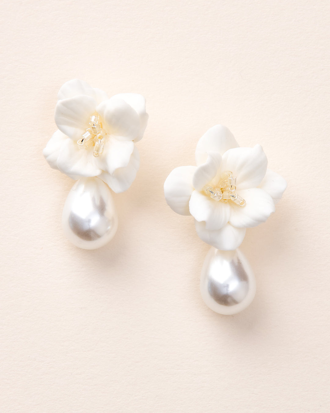 Floral Wedding Dangle Earrings