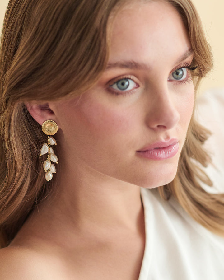 Bridal Earrings with Freshwater Pearls