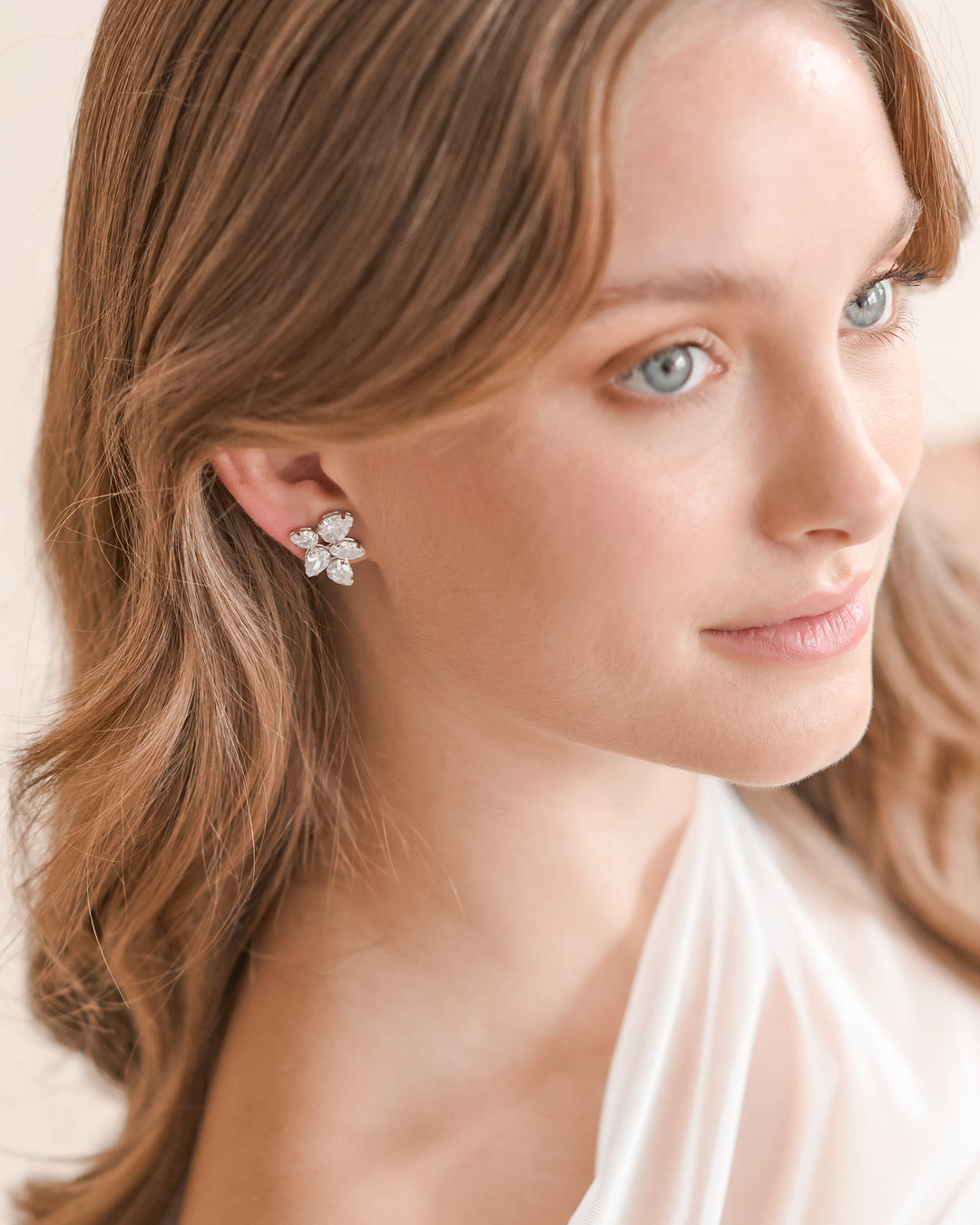 Wedding CZ Stud Earrings